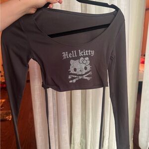 Hello Kitty Gray Long Sleeve Top